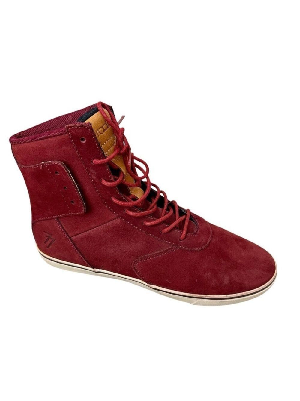 Radii Men's Burgundy Suede High Top Basketball Athletic Sneakers US Size 9